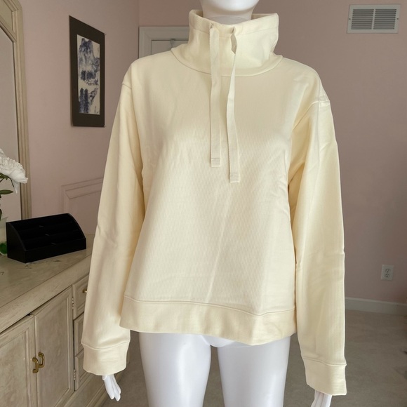 Madewell Ribbed Funnelneck Sweatshirt size Large - Picture 2 of 12
